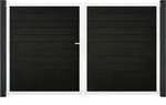 Doppeltor GroJa Solid links vormontiert ohne Pfosten Rahmen Aluminium 300 x 180...