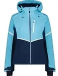 Woman Ski Jacket FIX Hood topazio (L222) 34 - Blau - XXS