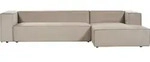 BELIANI Ecksofa Taupe Samt L-f&ouml;rmig 3-Sitzer Sofa mit Chaiselongue Linksseitig