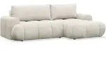 Selsey Ombo Mini - Ecksofa mit Schlaffunktion, Bettkasten und Pl&uuml;sch-Bezug, Creme,
