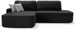 Ecksofa GAVI L-Form 270 cm &ndash; mit Schlaffunktion & Bettkasten, Schwarz,...