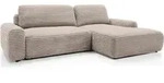 Selsey Alferia - Ecksofa mit Schlaffunktion, Breitcord-Bezug, beige, rechtsseitig -