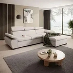 Ecksofa COCO L-f&ouml;rmig mit Schlaffunktion & Bettkasten &ndash; Velours Casa 02...