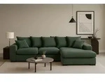 Kaiser M&ouml;bel Ecksofa mit schlaffunktion und bettkasten, Sofa L-form, Couch...