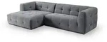 xonox.home Tenso Sofa L-Form links grau B/H/T: 292x72x161cm - Grau