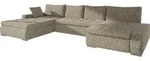 MIRJAN24 Ecksofa Caro, U-Form Couch mit Bettkasten und Schlaffunktion, Polsterecke,