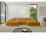 ALTDECOR Ecksofa in U-Form IREA-U1 301x165x80 cm Senfgelb Corner Sofa Bett Eckcouch