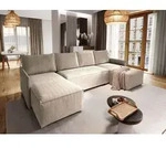 Masseno Ecksofa TRES mit Schlaffunktion U-Form, Sofa mit Bettkasten,...