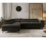 Couch mit Schlaffunktion L-form Ecksofa mit Topper T25 Wohnzimmersofa mit