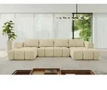 ALTDECOR Ecksofa in U-Form mit Schlaffunktion und Bettkasten CLOUD-U 405x185x90...
