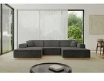 ALTDECOR Ecksofa in U-Form IREA-U1-v2 301x165x80 cm Dunkelgrau Corner Sofa Bett