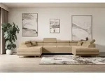 ALTDECOR Ecksofa in U-Form mit Schlaffunktion und Bettkasten GUSA-U -...