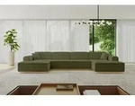 ALTDECOR Ecksofa in U-Form IREA-U2-v2 386x165x80 cm Gr&uuml;n Corner Sofa Bett...