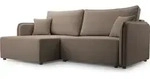 Selsey Kassian - Ecksofa mit Schlaffunktion und Bettkasten, hellbraun, links -