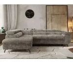 Couch mit Schlaffunktion L-form Ecksofa mit Topper Visco Wohnzimmersofa mit