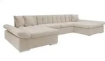 MIRJAN24 Ecksofa Alia Premium mit Regulierbare Armlehnen, U-Form Schlafsofa vom