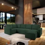 Masseno Ecksofa NORENA L-S mit Schlaffunktion U-Form, Sofa mit Bettkasten,