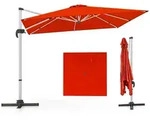 COSTWAY Sonnenschirm &Oslash;300cm, Terrassenschirm mit Kreuzfu&szlig;, Ampelschirm...