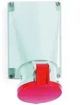 BALS CEE Wandsteckdose 5x63A 400V 1124 IP44 6H mit Rahmenklemme - Rot/Wei&szlig;