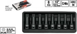 YATO 8-tlg. Schlagschrauber N&uuml;sse Set schwarz YT-1069