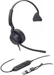 Yealink UH42 Mono USB-C/A Headset, Kabelgebunden, 20 - 20000 Hz, Anrufe/Musik, 116 g,