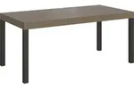 Ausziehtisch Everyday 200/460x90 cm taubengrau mit anthrazitfarbenen Beinen -