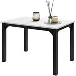 MIRJAN24 Tisch Focus 120, Wohnzimmer Tisch, Beine und Seiten aus Stahl (Farbe: