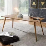 FineBuy Esstisch rechteckig 120 cm Sheesham Massivholz - Design Esszimmertisch...