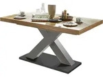 Esstisch ausziehbar Elene 160x90x76 Graphit/Plankeneiche 13984-160 - Grau