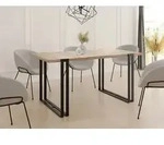 Ausziehbarer Esstisch - Gro&szlig;er Tisch im Loft-Stil mit Schwarze Metallbeinen...