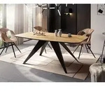 Ausziehbarer Esstisch im Loft-Stil - Industrieller Tisch mit Schwarzen...