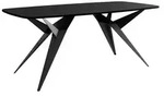 MIRJAN24 Tisch Axis 160, Esszimmer Tisch, Beine aus Stahl (Farbe: Schwarz /...