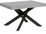 Ausziehbarer Tisch 90x130/234 cm Volantis Cemento Anthrazit Gestell - Grau