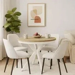 BEAUTYSOFA | Runder Esstisch BILBAO &Oslash; 100&ndash;180 cm ausziehbar &ndash; Moderne