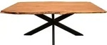 Baumkantentisch Catania Akazie 200x100 cm mit Cross-Gestell Esstisch aus Vollholz -