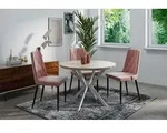 Runder Ausziehbarer Esstisch f&uuml;r 6-10 Personen - Loft Style Tisch mit Wei&szlig;en