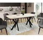 Ausziehbarer Esstisch im Modern-Stil - Rechteckiger Tisch mit Schwarzen...