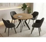 Runder Tisch f&uuml;r das Esszimmer - 100 oder 120 cm Durchmesser - Ausziehbarer...