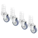 WAGNER Design - Lenkrollen soft 4tlg. Set - &Oslash; 50 mm, Stahl verzinkt,