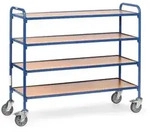fetra 32950, Stahl, Transportwagen, Blau, 250 kg, 4 Rad/R&auml;der, 12,5 cm