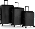 Heys AirLite 4 Rollen Kofferset 3-teilig mit Dehnfalte - Schwarz