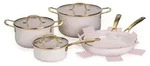 Fackelmann x Pamela Reif Signature Topf- und Pfannen-Set, 10-teilig in Pastell-Beige,