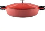 Kelomat Schmorpfanne Keramika Red 32 mit Deckel Induktion Guss - Rot