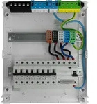 Sicherungskasten Hager Aufputz Verteilerkasten 2x12 Module 8xMCB 1xRCCB VDE