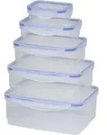 aufbewahrungsbox-Set 0,17 - 2,3 Liter Polypropylen 10-teilig - Transparent/Blau