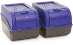 Novaliv 2x Mittel 5L marineblau Gem&uuml;sebox Kartoffel Aufbewahrungsbox Vorratsdose