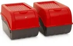 Novaliv 2x Mittel 5L rot Gem&uuml;sebox Kartoffel Aufbewahrungsbox Vorratsdose