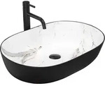 Rea Aufsatzwaschbecken Cleo 61 /Aiax Oval Black - Schwarz