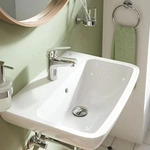 Grohe Swift - Waschtischarmatur mit Push-Open-Ablaufgarnitur, Kaltstart, Chrom -