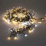 LED B&uuml;schel Lichterkette warm + kalt wei&szlig; Mix - 5,5 m / 768 LED - Garten Deko